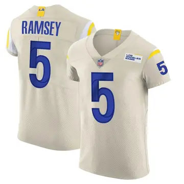 Nike Jalen Ramsey Men's Elite Los Angeles Rams Jalen ey Bone Vapor Jersey
