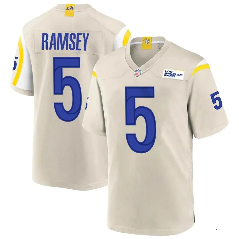 Nike Jalen Ramsey Men's Game Los Angeles Rams Jalen ey Bone Jersey