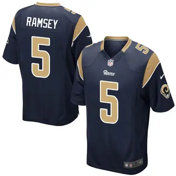 Nike Jalen Ramsey Men's Game Los Angeles Rams Navy Jalen ey Team Color Jersey