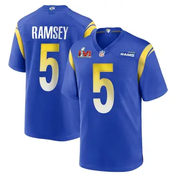 Nike Jalen Ramsey Men's Game Los Angeles Rams Royal Jalen ey Alternate Super Bowl LVI Bound Jersey