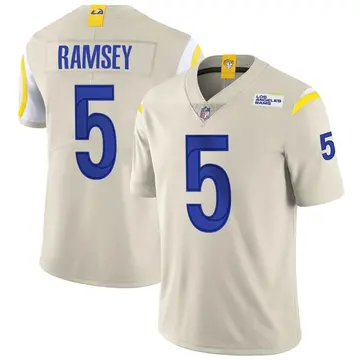Nike Jalen Ramsey Men's Limited Los Angeles Rams Jalen ey Bone Vapor Jersey