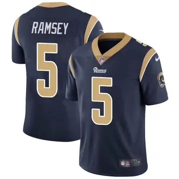 Nike Jalen Ramsey Men's Limited Los Angeles Rams Navy Jalen ey Team Color Vapor Untouchable Jersey
