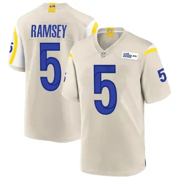 Nike Jalen Ramsey Youth Game Los Angeles Rams Jalen ey Bone Jersey