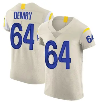Nike Jamil Demby Men's Elite Los Angeles Rams Bone Vapor Jersey