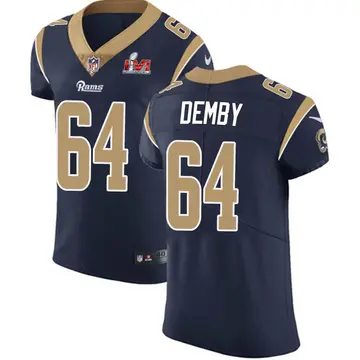 Nike Jamil Demby Men's Elite Los Angeles Rams Navy Team Color Vapor Untouchable Super Bowl LVI Bound Jersey