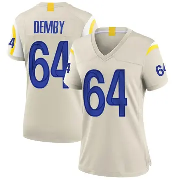 Nike Jamil Demby Women's Game Los Angeles Rams Bone Jersey