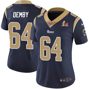 Nike Jamil Demby Women's Limited Los Angeles Rams Navy Team Color Vapor Untouchable Super Bowl LVI Bound Jersey