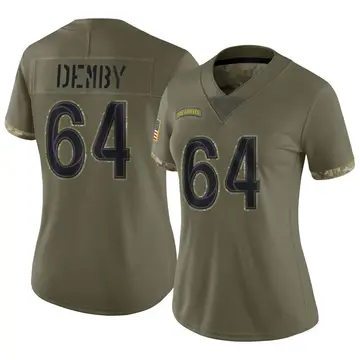 Nike Jamil Demby Women's Limited Los Angeles Rams Olive 2022 Salute To Service Jersey