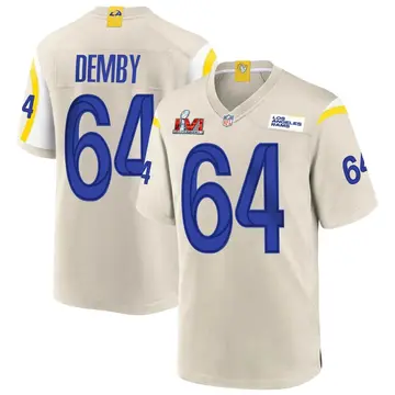 Nike Jamil Demby Youth Game Los Angeles Rams Bone Super Bowl LVI Bound Jersey