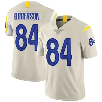 Nike Jaquarii Roberson Men's Limited Los Angeles Rams Bone Vapor Jersey