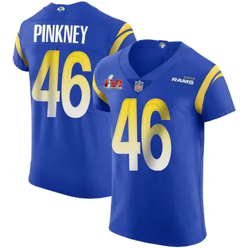 Nike Jared Pinkney Men's Elite Los Angeles Rams Royal Alternate Vapor Untouchable Super Bowl LVI Bound Jersey
