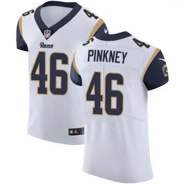 Nike Jared Pinkney Men's Elite Los Angeles Rams White Vapor Untouchable Jersey