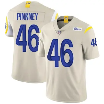 Nike Jared Pinkney Men's Limited Los Angeles Rams Bone Vapor Jersey