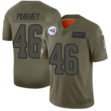 Nike Jared Pinkney Men's Limited Los Angeles Rams Camo 2019 Salute to Service Jersey