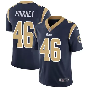 Nike Jared Pinkney Men's Limited Los Angeles Rams Navy Team Color Vapor Untouchable Jersey