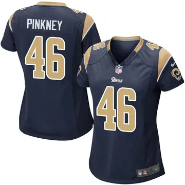 Nike Jared Pinkney Women's Game Los Angeles Rams Navy Team Color Jersey
