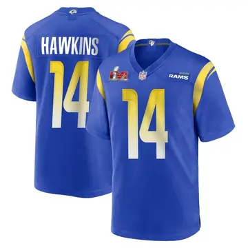 Nike Javian Hawkins Men's Game Los Angeles Rams Royal Alternate Super Bowl LVI Bound Jersey