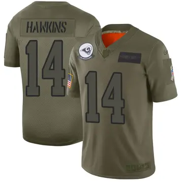 Nike Javian Hawkins Youth Limited Los Angeles Rams Camo 2019 Salute to Service Jersey