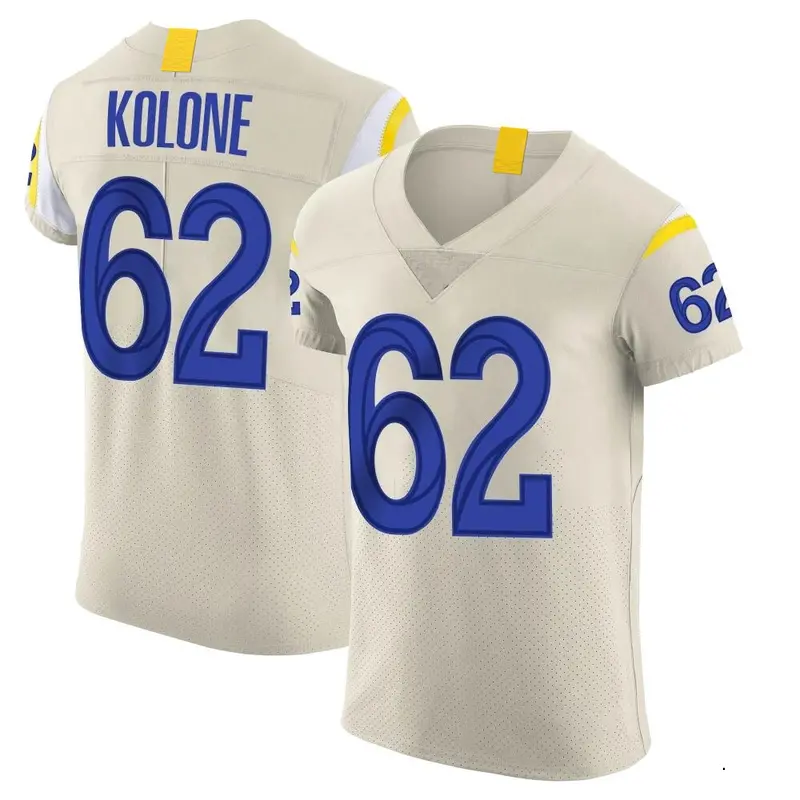 Nike Jeremiah Kolone Men's Elite Los Angeles Rams Bone Vapor Jersey