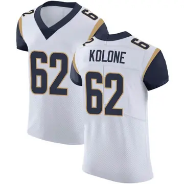 Nike Jeremiah Kolone Men's Elite Los Angeles Rams White Vapor Untouchable Jersey
