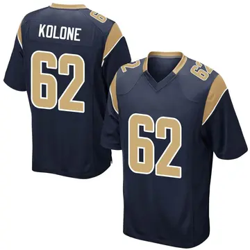 Nike Jeremiah Kolone Men's Game Los Angeles Rams Navy Team Color Jersey