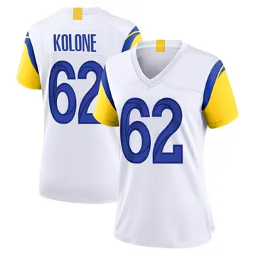 Nike Jeremiah Kolone Women's Game Los Angeles Rams White Jersey