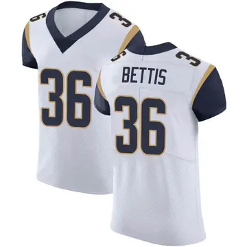Nike Jerome Bettis Men's Elite Los Angeles Rams White Vapor Untouchable Jersey