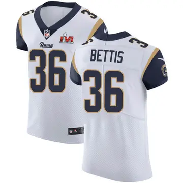 Nike Jerome Bettis Men's Elite Los Angeles Rams White Vapor Untouchable Super Bowl LVI Bound Jersey