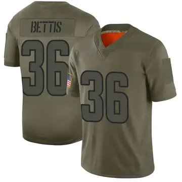 Nike Jerome Bettis Men's Limited Los Angeles Rams Camo 2019 Salute to Service Jersey