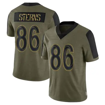 Nike Jerreth Sterns Men's Limited Los Angeles Rams Olive 2021 Salute To Service Jersey