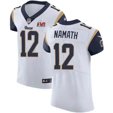 Nike Joe Namath Men's Elite Los Angeles Rams White Vapor Untouchable Super Bowl LVI Bound Jersey