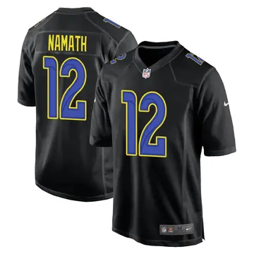 Nike Joe Namath Men's Game Los Angeles Rams Black Fashion Jersey