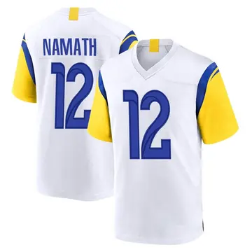 Nike Joe Namath Men's Game Los Angeles Rams White Jersey
