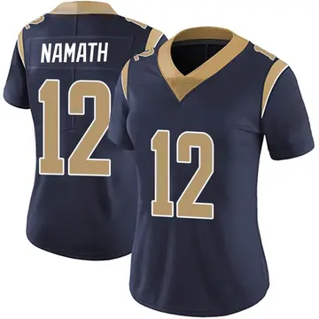 Nike Joe Namath Women's Limited Los Angeles Rams Navy Team Color Vapor Untouchable Jersey