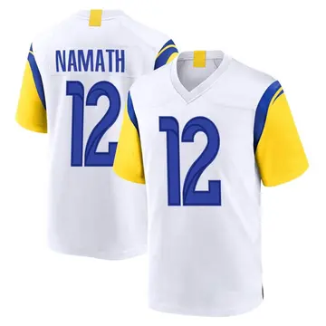 Nike Joe Namath Youth Game Los Angeles Rams White Jersey