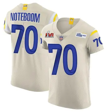 Nike Joe Noteboom Men's Elite Los Angeles Rams Bone Vapor Super Bowl LVI Bound Jersey