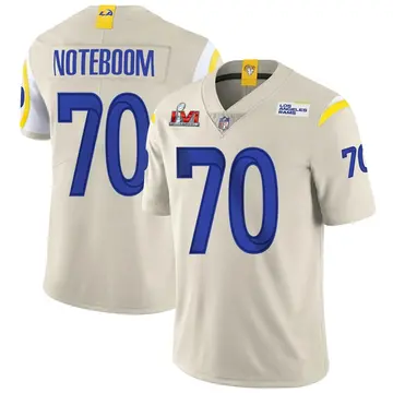 Nike Joe Noteboom Men's Limited Los Angeles Rams Bone Vapor Super Bowl LVI Bound Jersey
