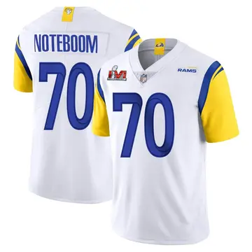 Nike Joe Noteboom Men's Limited Los Angeles Rams White Vapor Untouchable Super Bowl LVI Bound Jersey