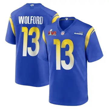 Nike John Wolford Men's Game Los Angeles Rams Royal Alternate Super Bowl LVI Bound Jersey