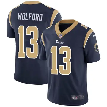 Nike John Wolford Men's Limited Los Angeles Rams Navy Team Color Vapor Untouchable Jersey