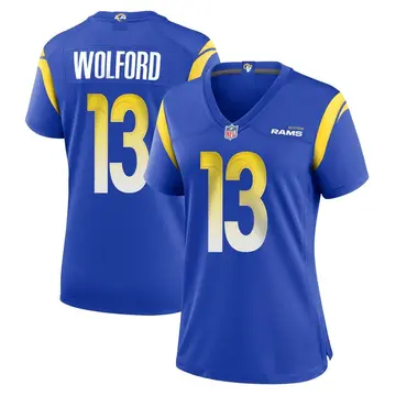 Nike John Wolford Women's Game Los Angeles Rams Royal Alternate Jersey