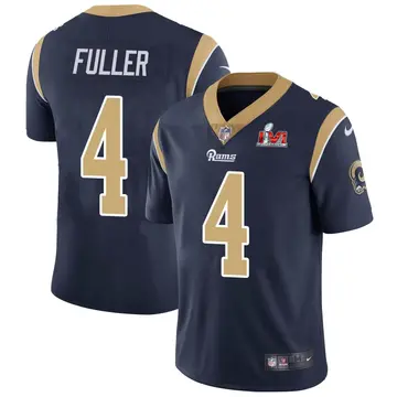 Nike Jordan Fuller Men's Limited Los Angeles Rams Navy Team Color Vapor Untouchable Super Bowl LVI Bound Jersey