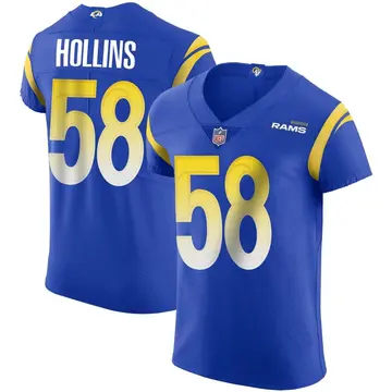 Nike Justin Hollins Men's Elite Los Angeles Rams Royal Alternate Vapor Untouchable Jersey