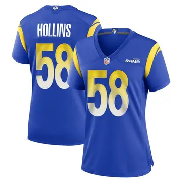 Nike Justin Hollins Women's Game Los Angeles Rams Royal Alternate Jersey