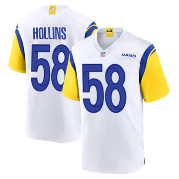 Nike Justin Hollins Youth Game Los Angeles Rams White Jersey