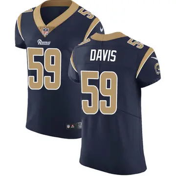 Nike Khalil Davis Men's Elite Los Angeles Rams Navy Team Color Vapor Untouchable Jersey