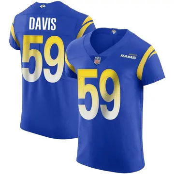 Nike Khalil Davis Men's Elite Los Angeles Rams Royal Alternate Vapor Untouchable Jersey
