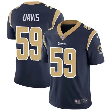 Nike Khalil Davis Men's Limited Los Angeles Rams Navy Team Color Vapor Untouchable Jersey