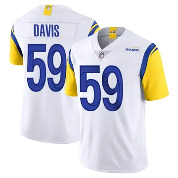 Nike Khalil Davis Men's Limited Los Angeles Rams White Vapor Untouchable Jersey