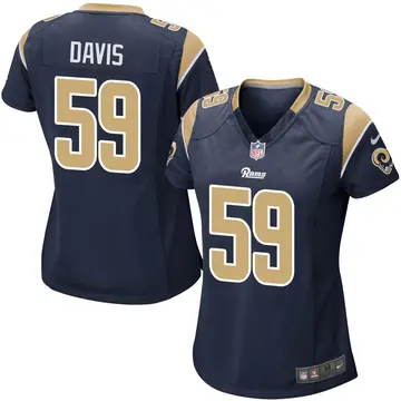 Nike Khalil Davis Women's Game Los Angeles Rams Navy Team Color Jersey